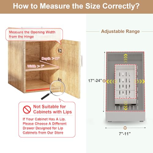 Fokyfok Pull out Cabinet Organizer,7"-11"W,17"-24"D, | All Products - Image 3