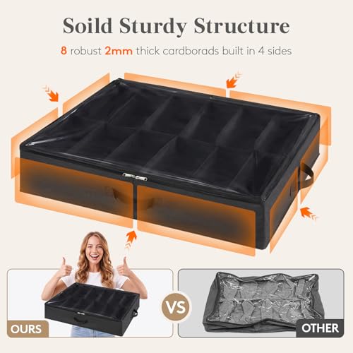 Lifewit Under Bed Shoe Storage Organizer 2 Pack(12 Shoes Cells) - Image 5