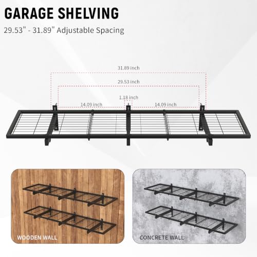 2 Pack Garage Wall Shelves, 46"X 12.5" Garage Shelving - Image 6