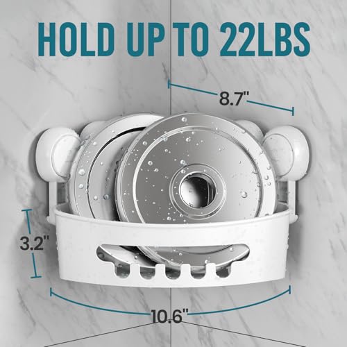 TAILI Corner Shower Caddy with Suction Cups, Wall Mounted - Image 5