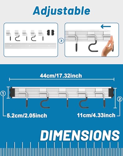 Mop and Broom Holder Wall Mount Garden Tool Rack Organizer - Image 3