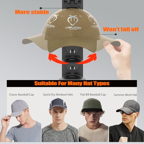 Hat Organizer for Baseball Caps Hold Up to 40 Hats, 2 Pack Hat - Image 6
