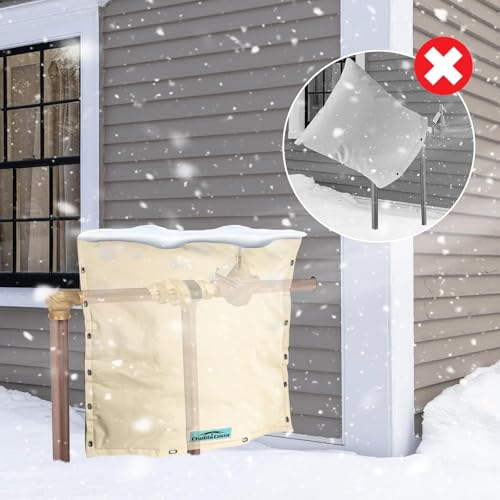 Insulated Backflow Preventer Cover, 18" W x 34" H, Khaki - Image 7