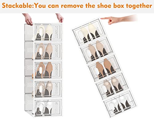 SIMPDIY Clear Shoe Storage Boxes, Stackable Shoe Org | All Products - Image 6