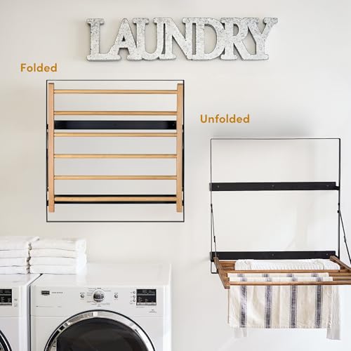 TOMACE Wall Mounted Clothes Drying Rack Laundry Drying - Image 5