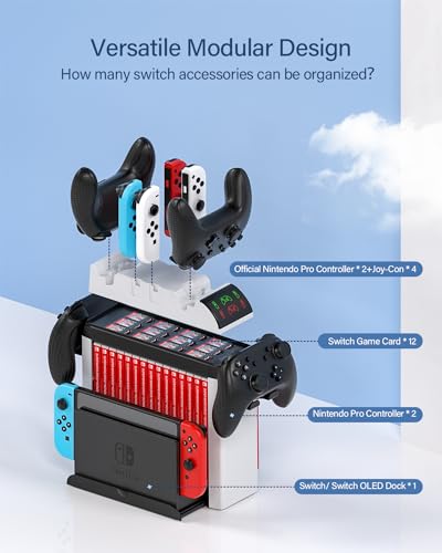 Switch Games Organizer Holder and Charging Dock for Nintendo - Image 3