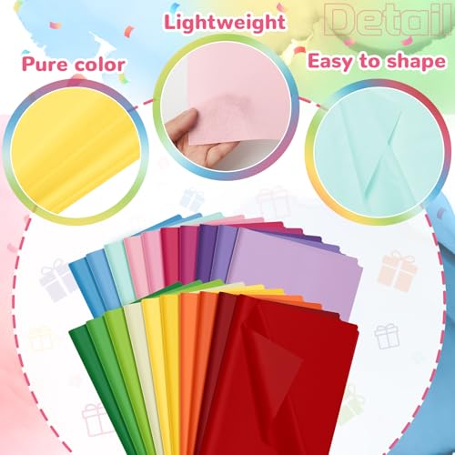 500 Sheets Christmas Colorful Tissue Paper Bulk 15 x 20 Inch - Image 5