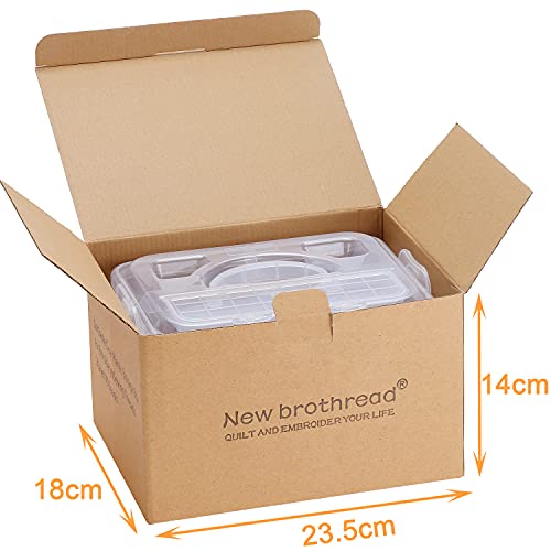 New brothread 2 Layer Stackable Clear Storage Box Organizer - Image 3