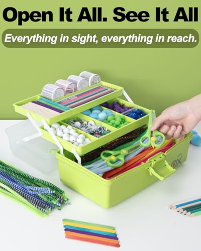 TERGOO 12in 3-Layer Plastic Craft Organizers and Storage - Image 6
