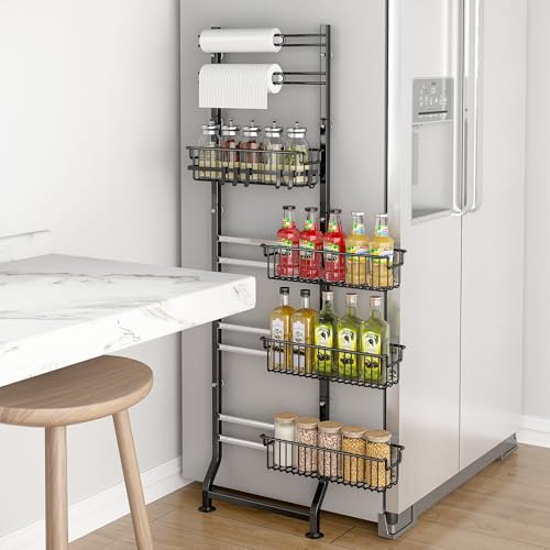 6-Tier Slim Corner Shelf, Spice Rack Narrow Storage Next - Image 4