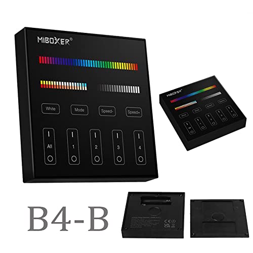 B4 Wireless Black 2.4G RF 4 Zones RGBCCT Wall Mounted Smart Panel - Image 3