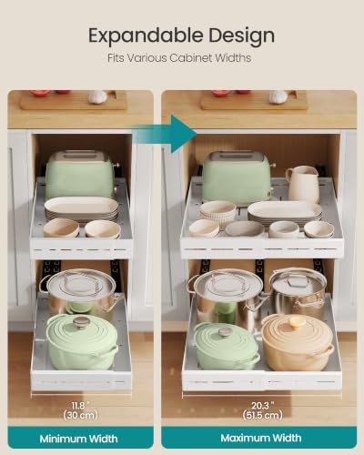 SONGMICS 2 Pack Expandable Pull Out Cabinet Organizer - Image 7