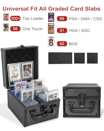 Graded Card Storage Box, Aluminum PSA Slab Case Holds 56+ Slabs - Image 6