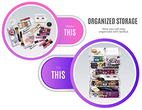 Sorbus 6-Drawer Makeup Organizer with Small & Wide D | All Products - Image 5