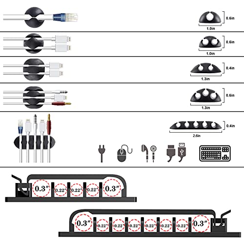 N NOROCME 192 PCS Cable Management Kit 4 Wire Organizer Sleeve - Image 5