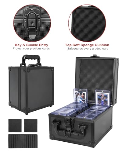 Graded Card Storage Box, Aluminum PSA Slab Case Holds 56+ Slabs - Image 7