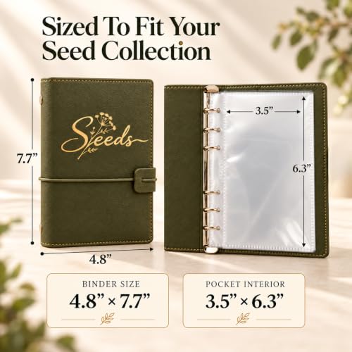 Tirphy Seed Storage Organizer, 50 Clear Pockets - Image 3