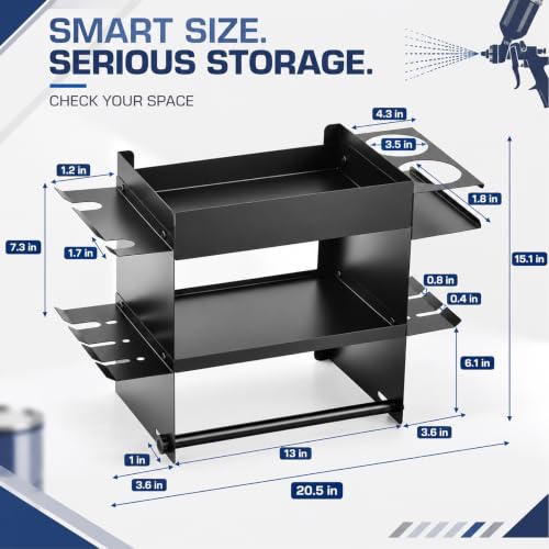 Hicarer Paint Gun Rack Paper Towel Shelf Wall Mount Organizer - Image 3