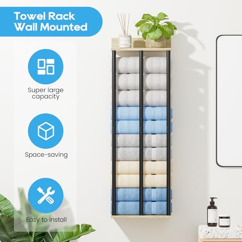 Towel Racks for Bathroom Wall Mounted, 3 Bar Wall Towel Rack - Image 4