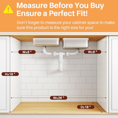 PXRACK Under Sink Organizer, 1-Pack 3-Tier Height - Image 3