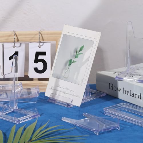FREEEBLOSS 24 Pcs Acrylic Book Stand Adjustable Clear Display - Image 6