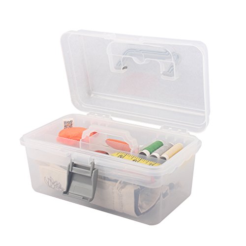 Clear Plastic Storage Container Box with Handle and Latch Lock - Image 5