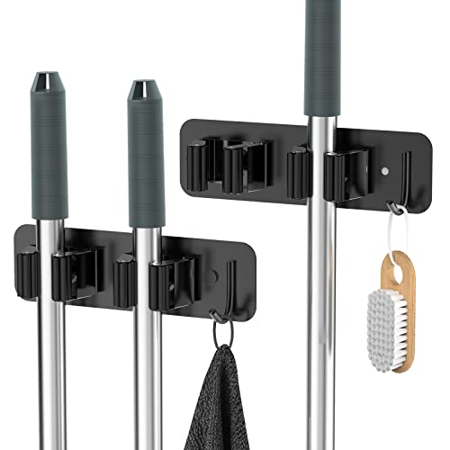 homeasy Wall Mount Mop and Broom Holder, Heavy Duty - Image 2