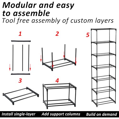 FMOACEN 7-Tier Modular 3D Printer Filament Storage Rack - Image 7