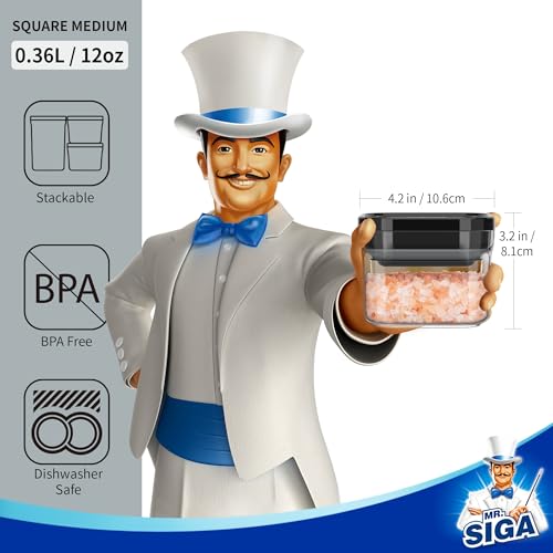 MR.SIGA 4 Pack Airtight Food Storage Container Set, BPA Free - Image 4