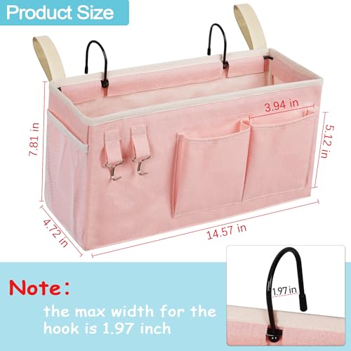 Bedside Caddy, Bedside Storage Bag Hanging Organizer for Bunk - Image 4