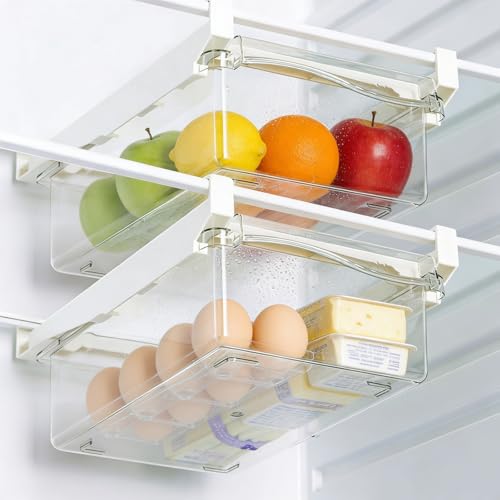 URALFA Fridge Drawer Organizer 2 Pack, Fridge Organizers - Image 2