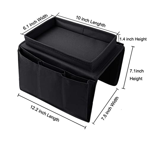 Sofa Armrest Organizer with Cup Holder Tray Couch Arm Chair Caddy - Image 3
