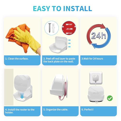 3Pack Wall Mount Holder for eero 6 Plus 6+ and eero 6 Router Mesh - Image 7
