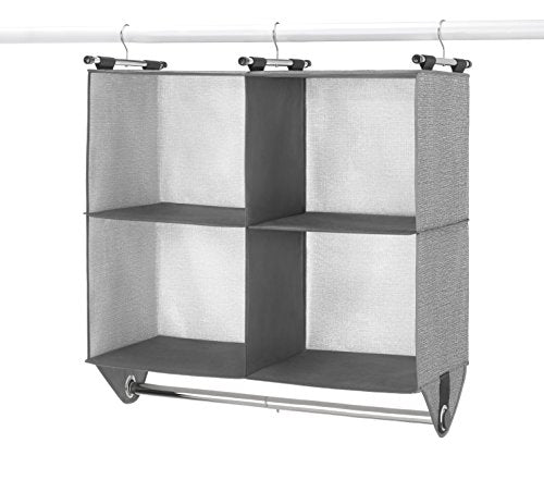 Whitmor 4 Section Fabric Closet Organizer Shelving with Built - Image 2