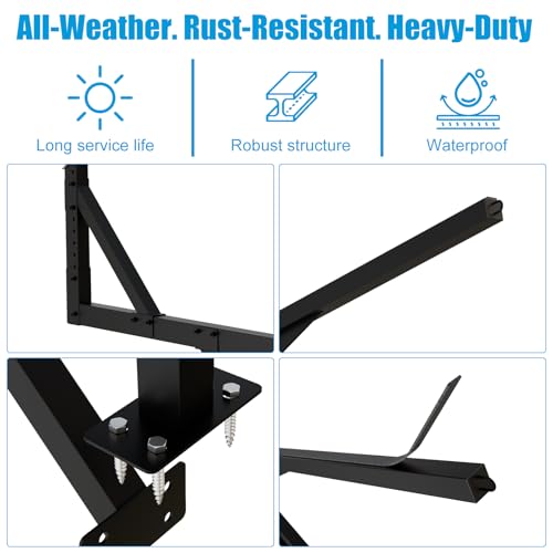 Black Adjustable Kayak Dock Storage Rack - Heavy-Duty - Image 6