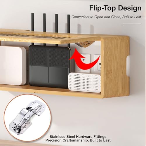 Home Media Storage Cabinet, Power Strip and Cable Ma | Cable Managemen - Image 5