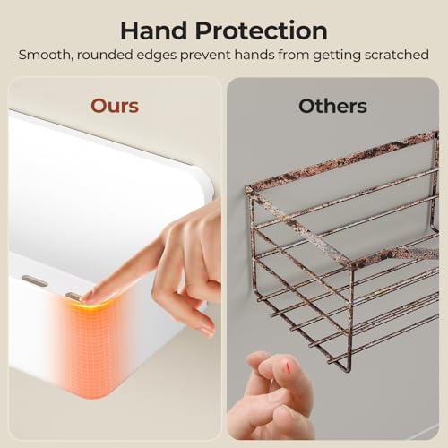 Orimade Shower Caddy 3-Pack, No-Drill Adhesive Shelves - Image 4