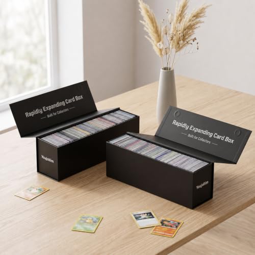5 Pack Trading Card Storage Box with Magnetic Flip-Top Lid - Image 6