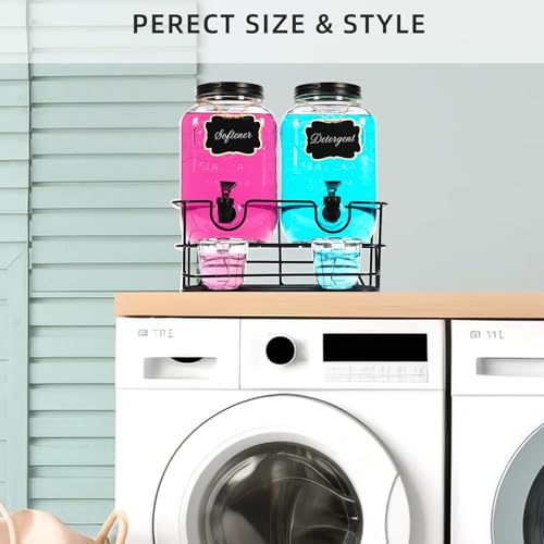 2 Sets 1 Gallon Laundry Detergent Dispenser with Stand - Image 6
