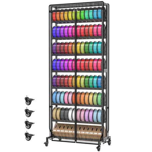 3D Printer Filament Storage Rack with Dust Cover 9-Tier - Image 2