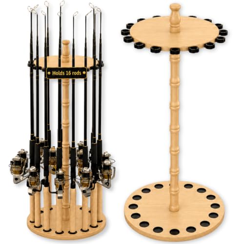 Rush Creek Creations 16-Rod Round Fishing Rod Holder for Garage - Image 2