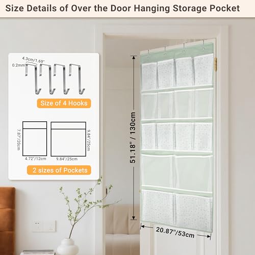 16 Pockets- Over Door Hanging Storage Organizer with 4 Kinds - Image 8