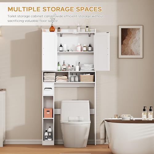 Over the Toilet Storage Cabinet, 31”W Bathroom Organizer - Image 5