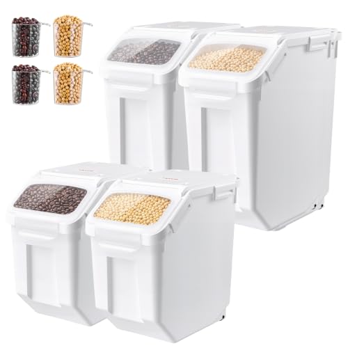VEVOR Rice Storage Container 4 Pack 24lbs/3.96Gal x 2 + - Image 2