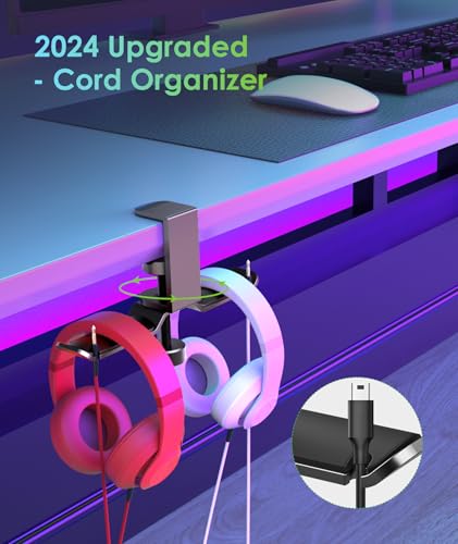 6amLifestyle Dual Rotatable Headphone Stand Hanger Under - Image 3
