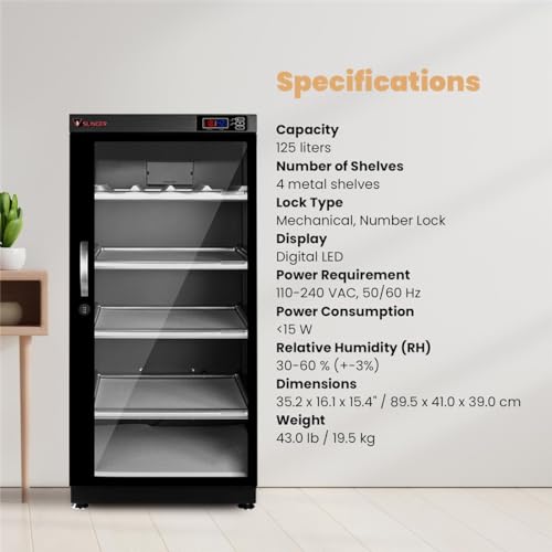 125L Dehumidifying Dry Cabinet Box, Digital Control - Image 8