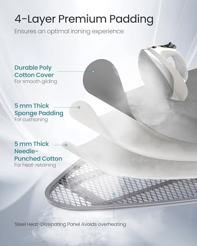 SONGMICS Ironing Board with Rest, Cord Holder - Image 7