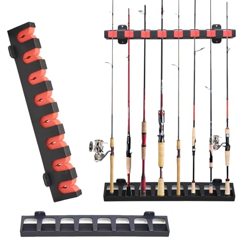 Vertical Fishing Rod Holders Wall Mount,Pole Racks for Garage - Image 2