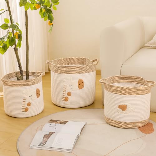 Large Blanket Baskets for Living Room Decor, Toy Storage - Image 5