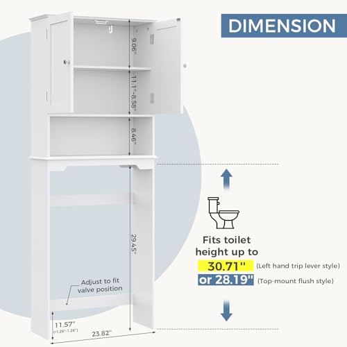 OLIXIS Over the Toilet Storage Cabinet, Bathroom Shelves - Image 3